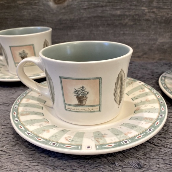 Pfaltzgraff Naturewood Pattern 2-Coffee Cup and 2-Saucer Set~4 Pieces Total - Picture 2 of 15